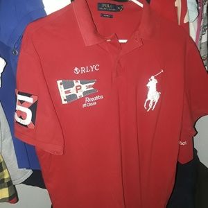 Red Ralph Lauren polo shirt